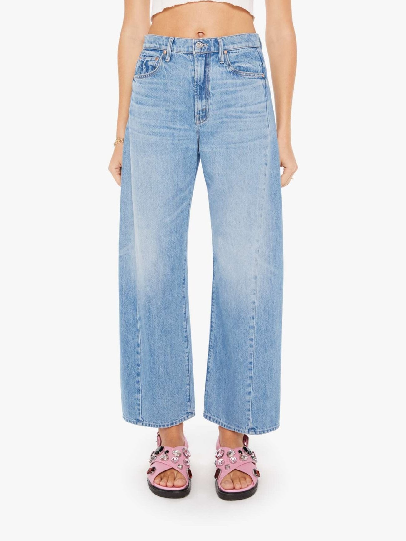 Mother Half Pipe Flood High Rise Jeans