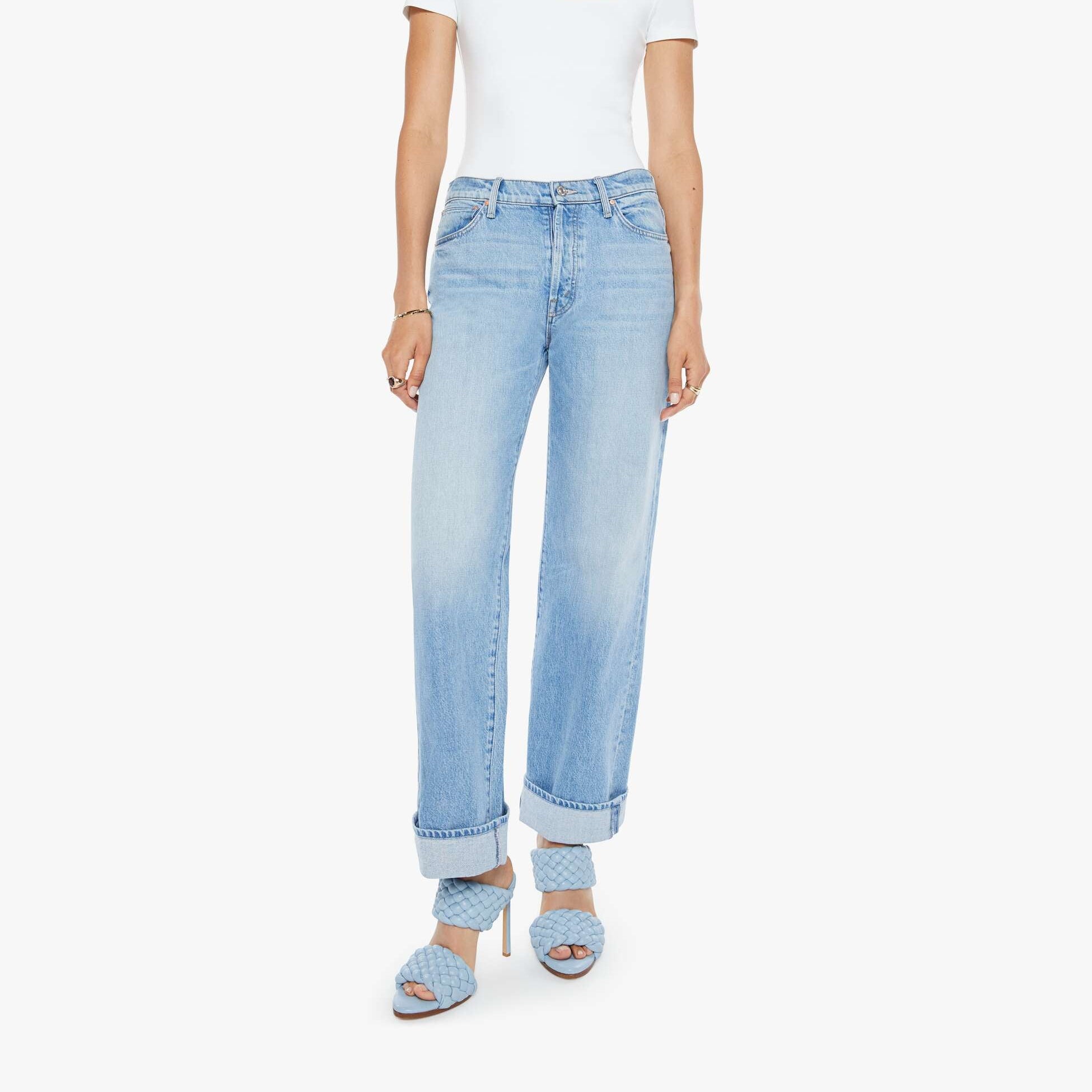 Mother The Dodger Button Hover Cuff Jean