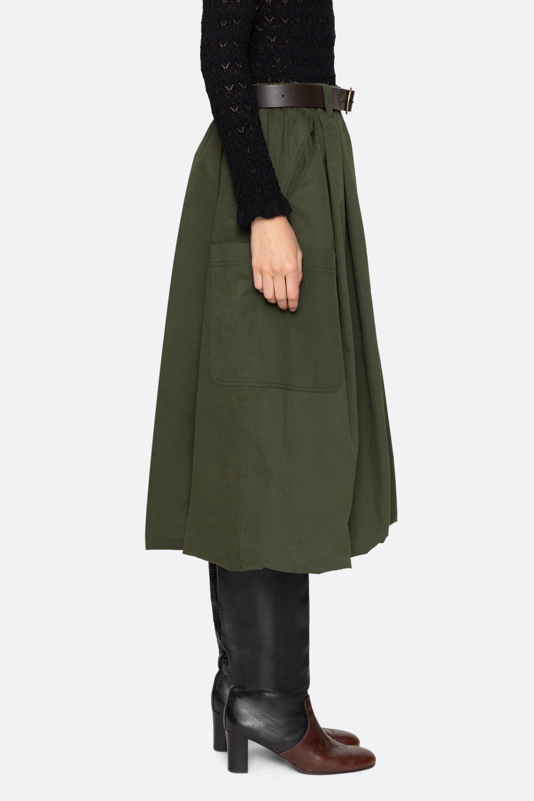 SULLIVAN SPORTSWEAR BELTED BUBBLE SKIRT (D1)