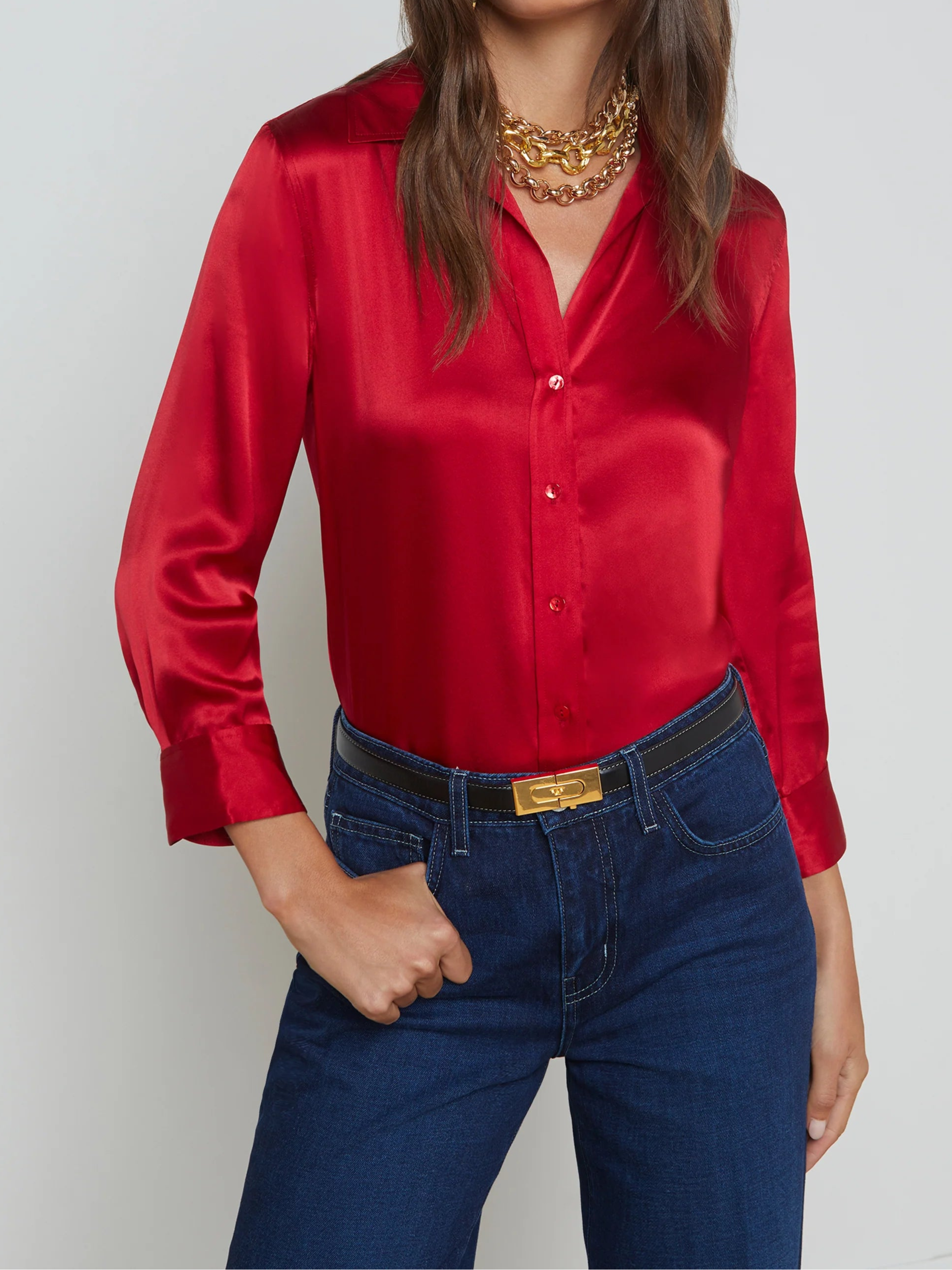 L'Agence Dani 3/4 Sleeve Blouse