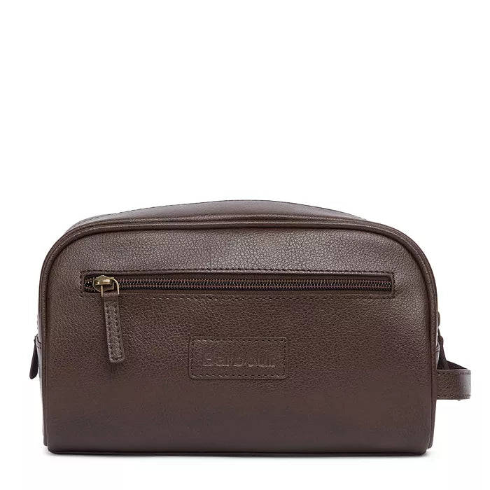 Barbour Leather Washbag