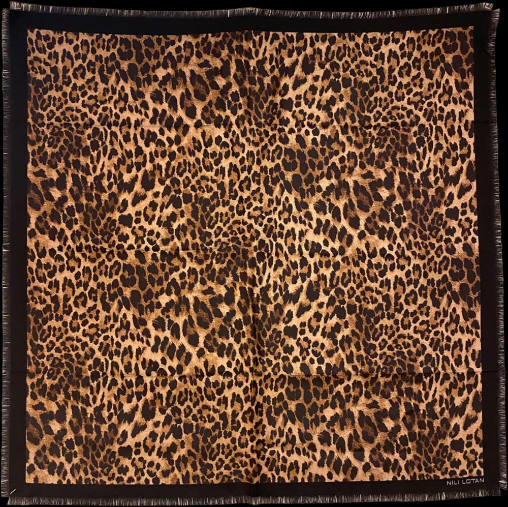 LEOPARD TWILL SCARF