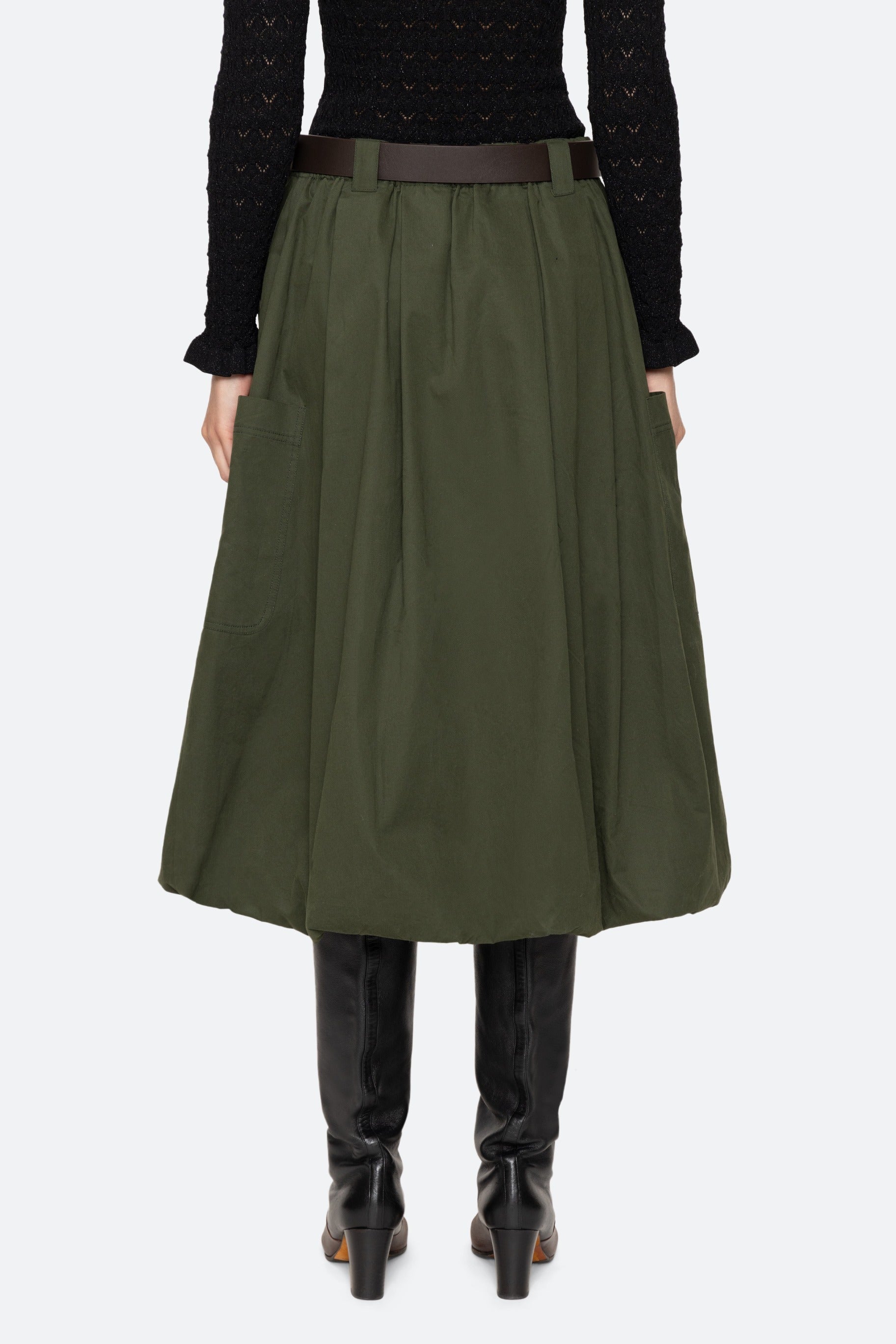 SULLIVAN SPORTSWEAR BELTED BUBBLE SKIRT (D1)