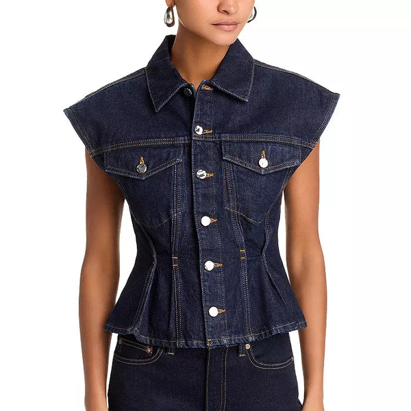 インカネーション 25SS DENIM PEAKED LAPEL VEST インカネーション 25SS DENIM PEAKED LAPEL VEST