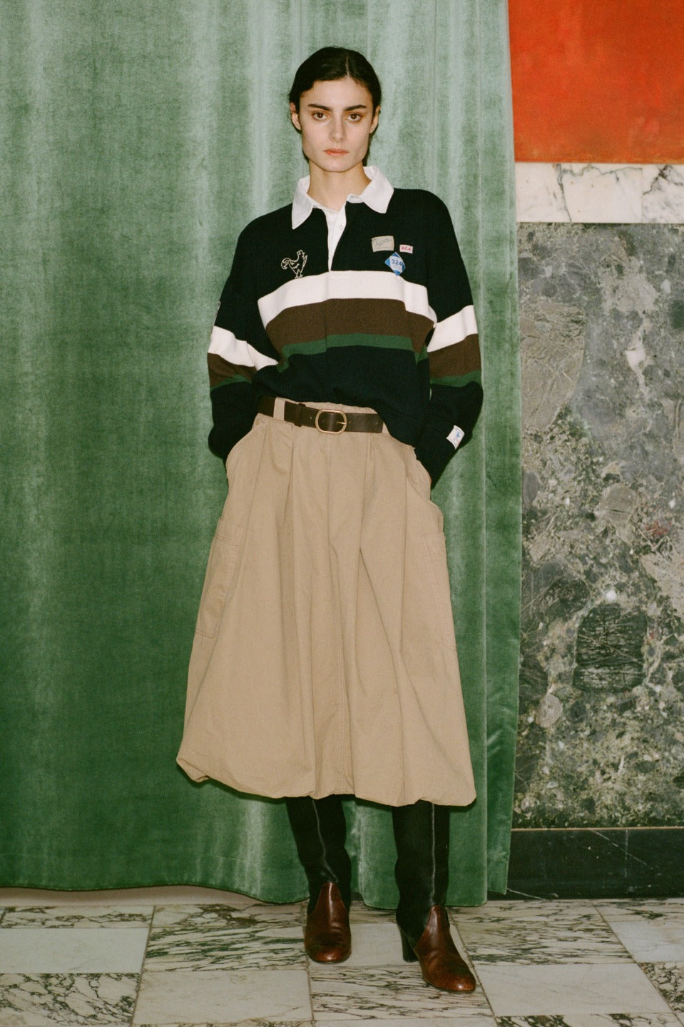 SULLIVAN SPORTSWEAR BELTED BUBBLE SKIRT (D1)