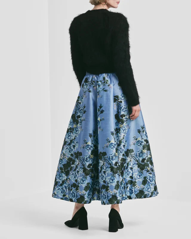 byTiMo Taffeta Maxi Skirt - Azure Garden