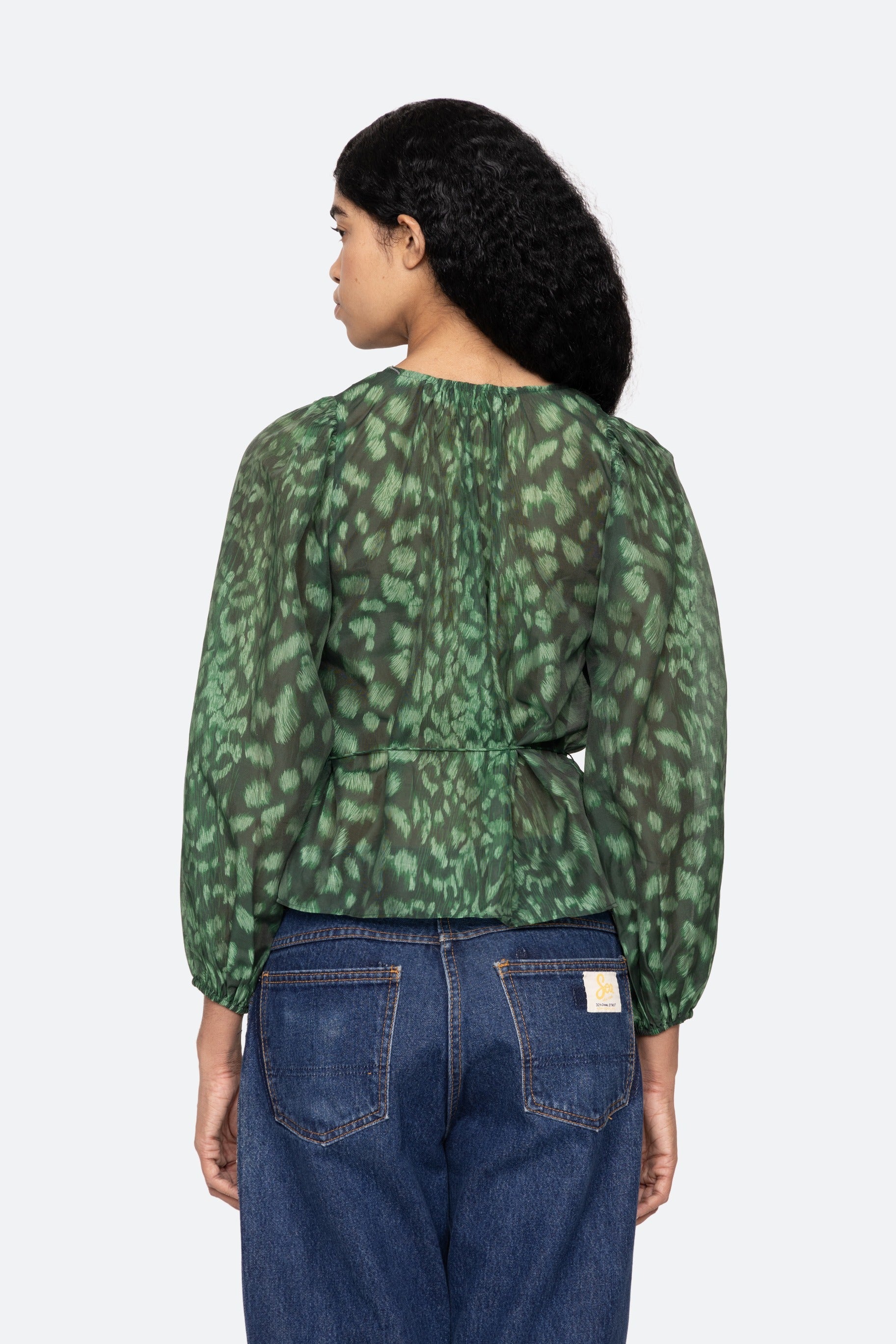 CLAUDE PRINT L/SLV TOP (D1)