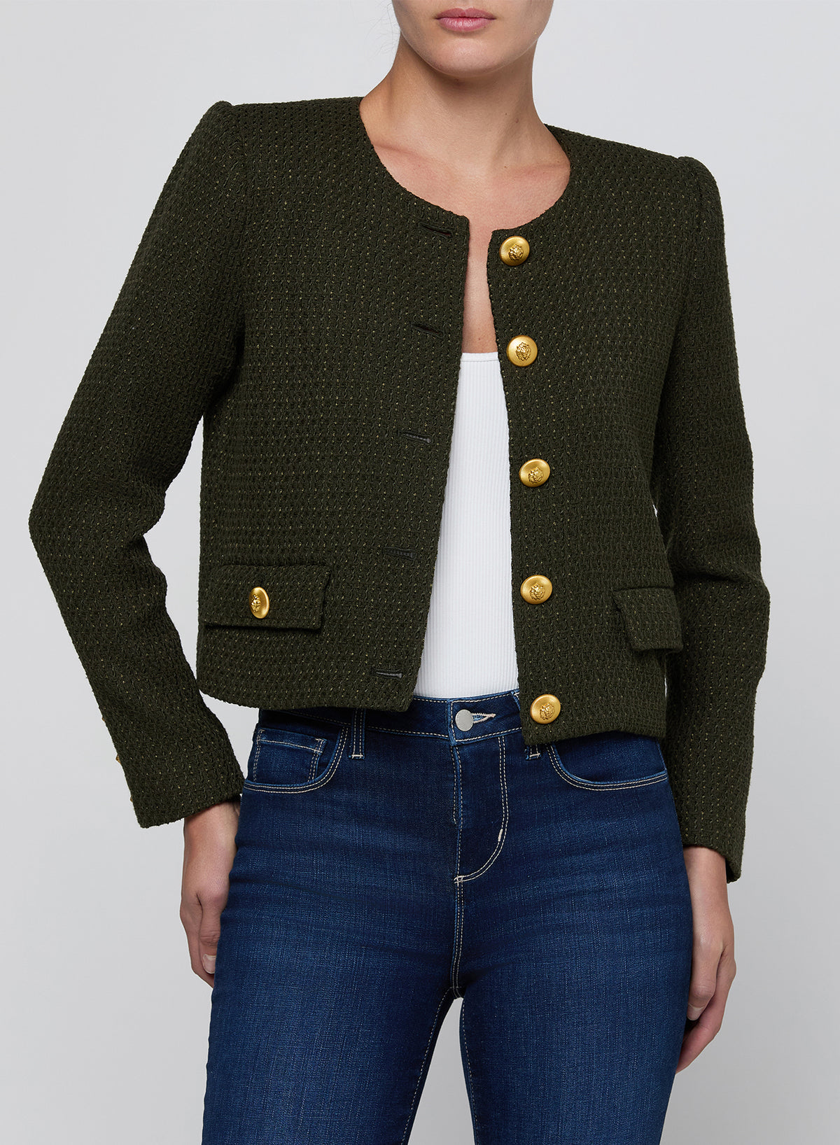 ZELL COLLARLESS  JACKET