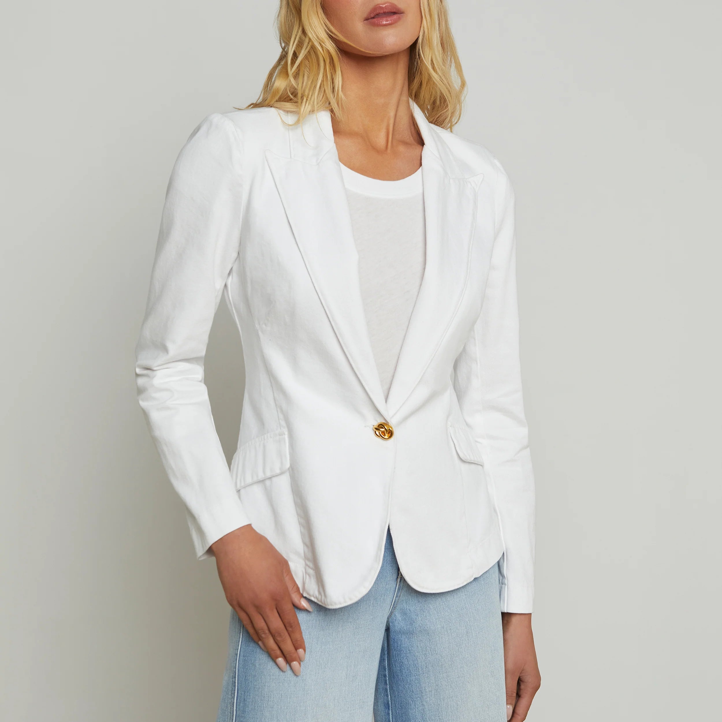 L'Agence Baldwin Denim Blazer