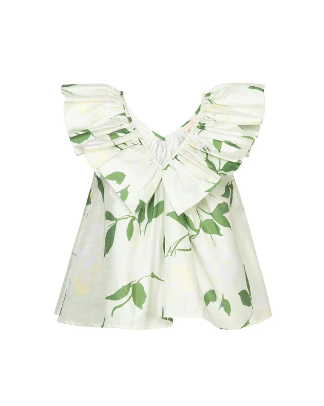 byTiMo Taffeta Flounce Top