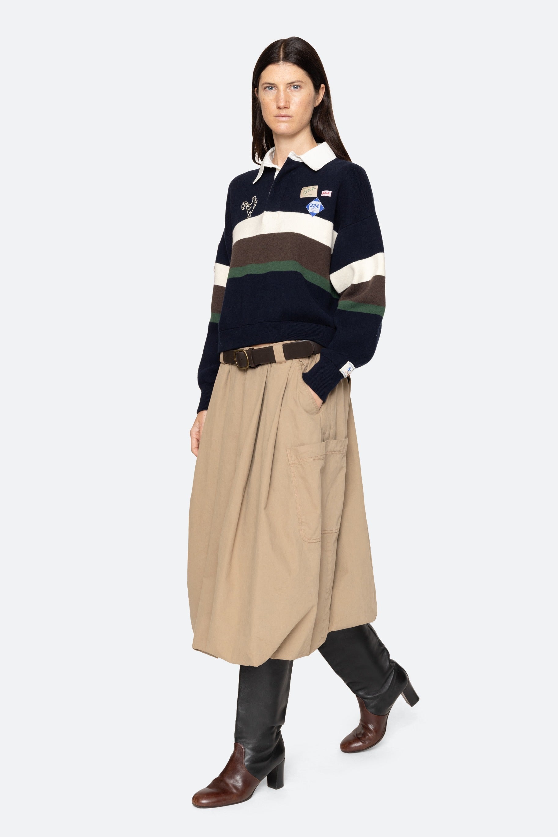 SULLIVAN SPORTSWEAR BELTED BUBBLE SKIRT (D1)