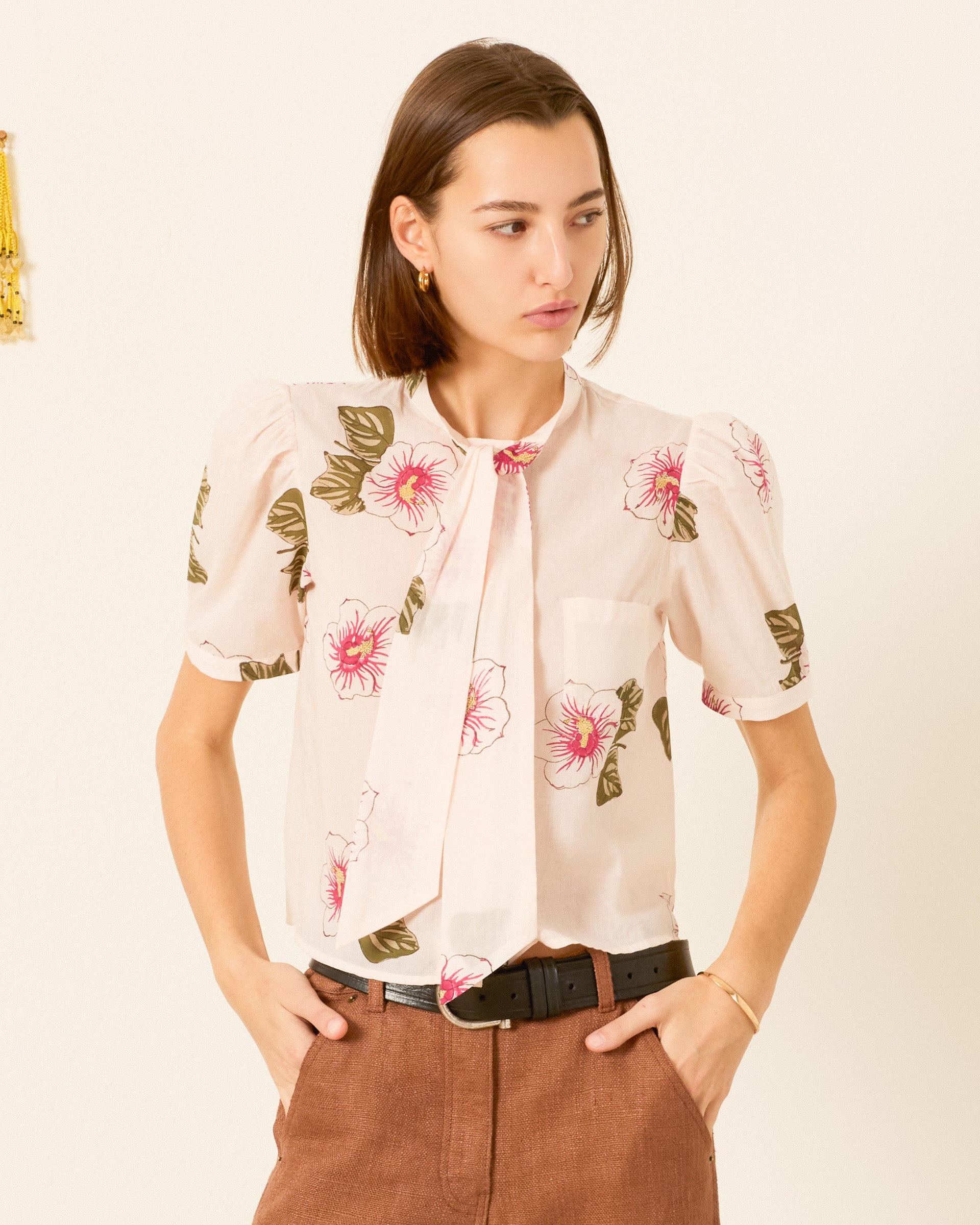 Chance Blush Hibiscus Shirt