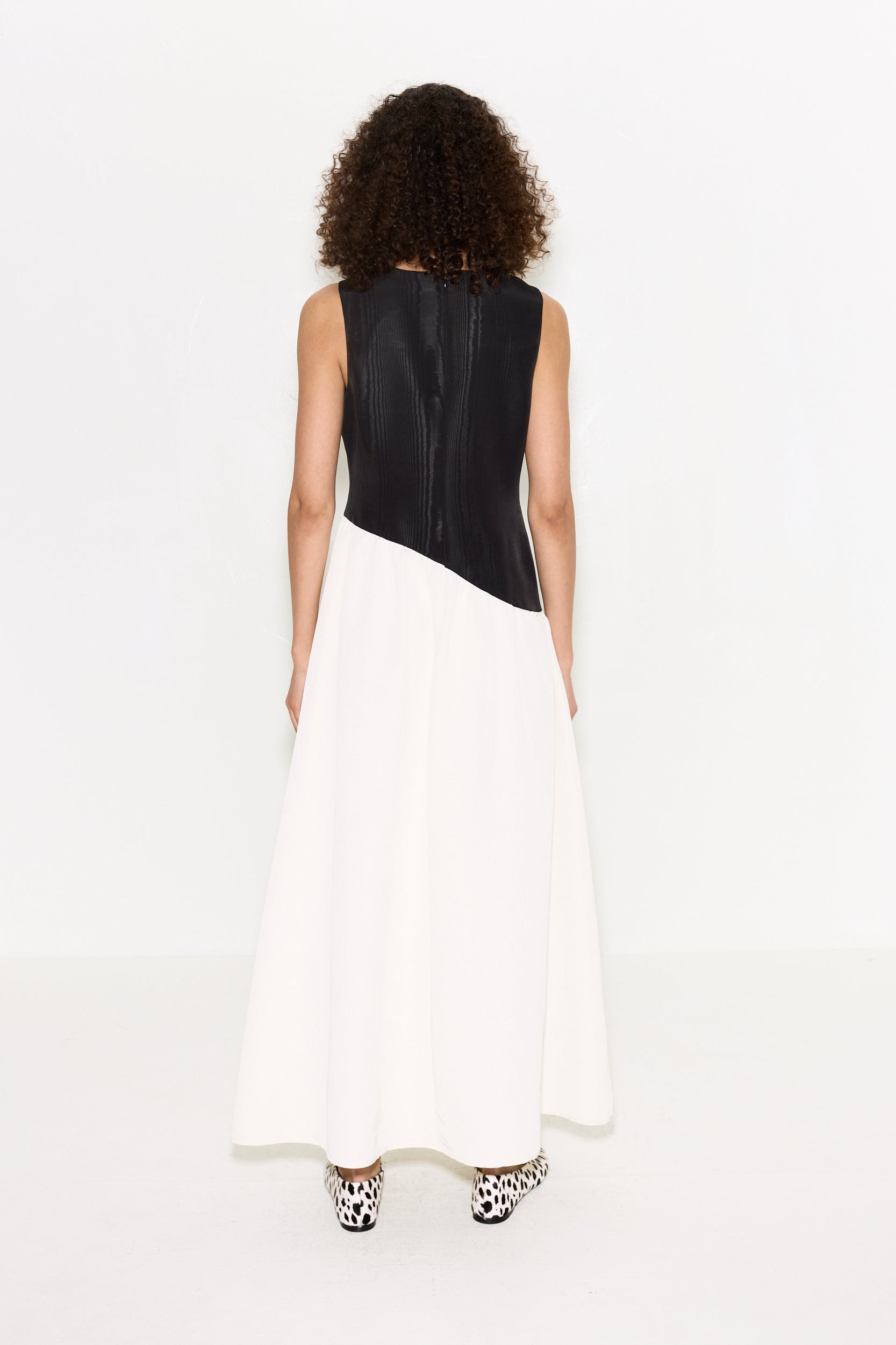 LAUREL MOIRE MIDI DRESS
