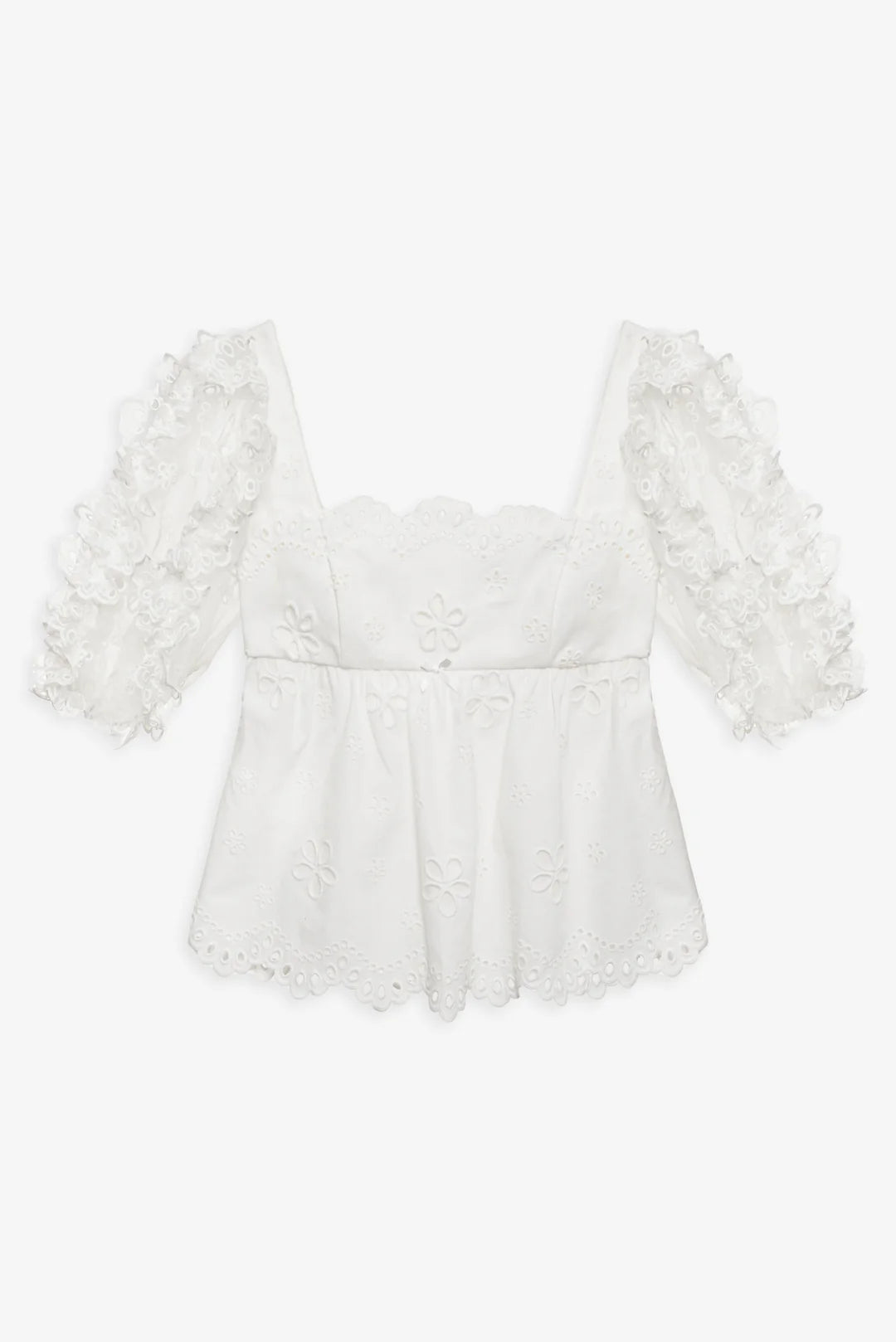 For Love & Lemons Daisy Eyelet Top