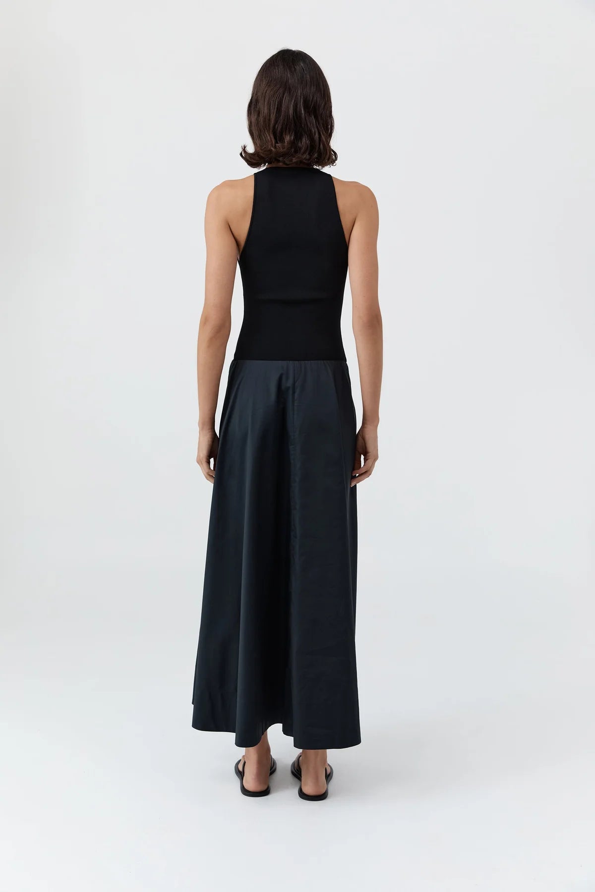 St. Agni Knit Bodice Asymm Dress