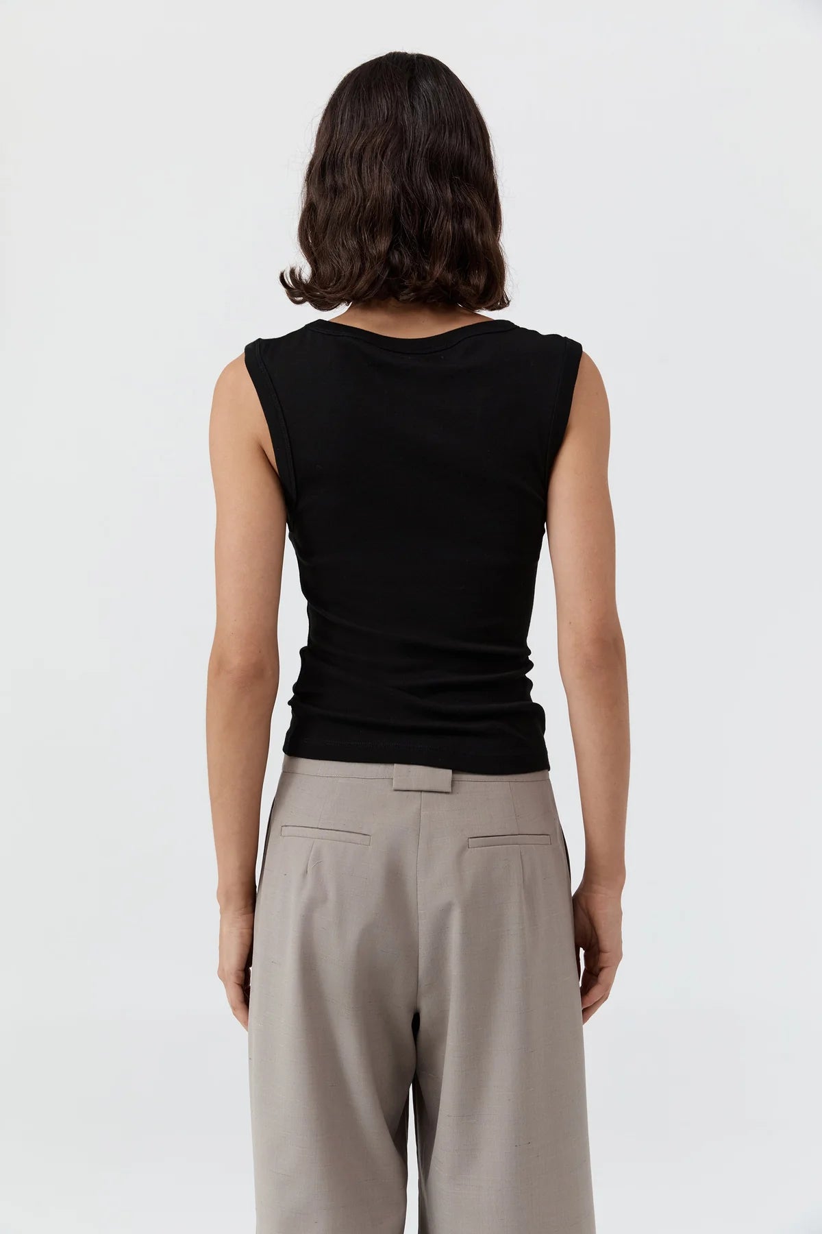 St. Agni Organic Cotton 90's Top - Black