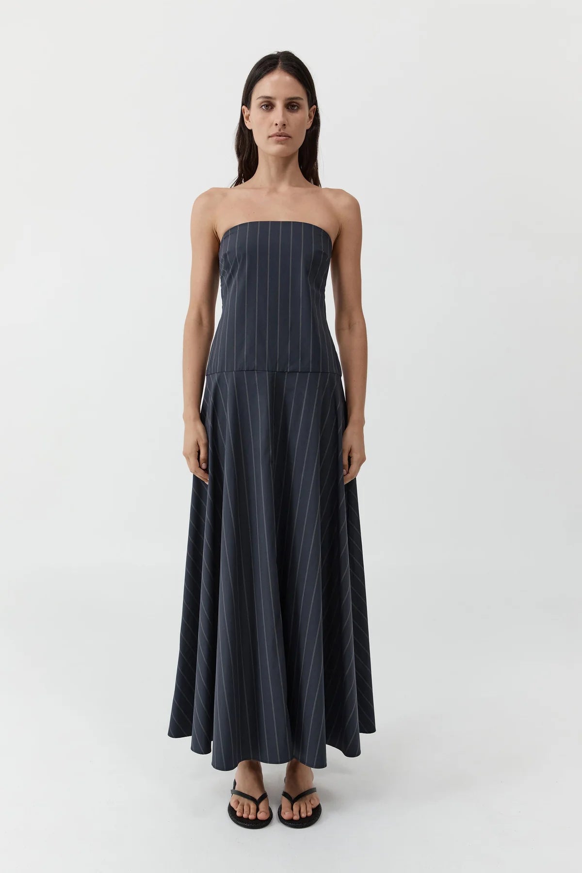 St. Agni Strapless Rouleau Dress