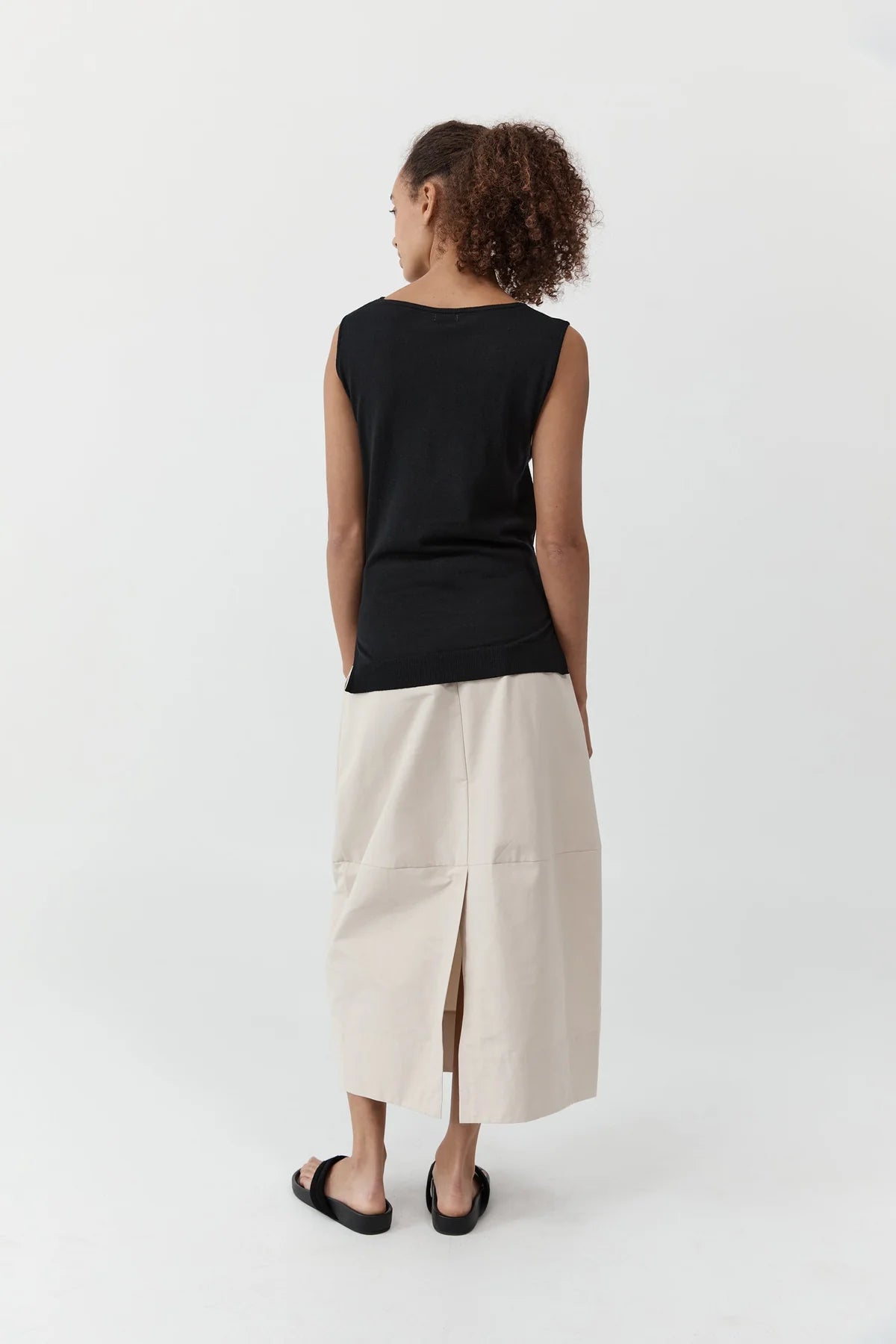 St. Agni Fine Merino Wool Tie Waist Top