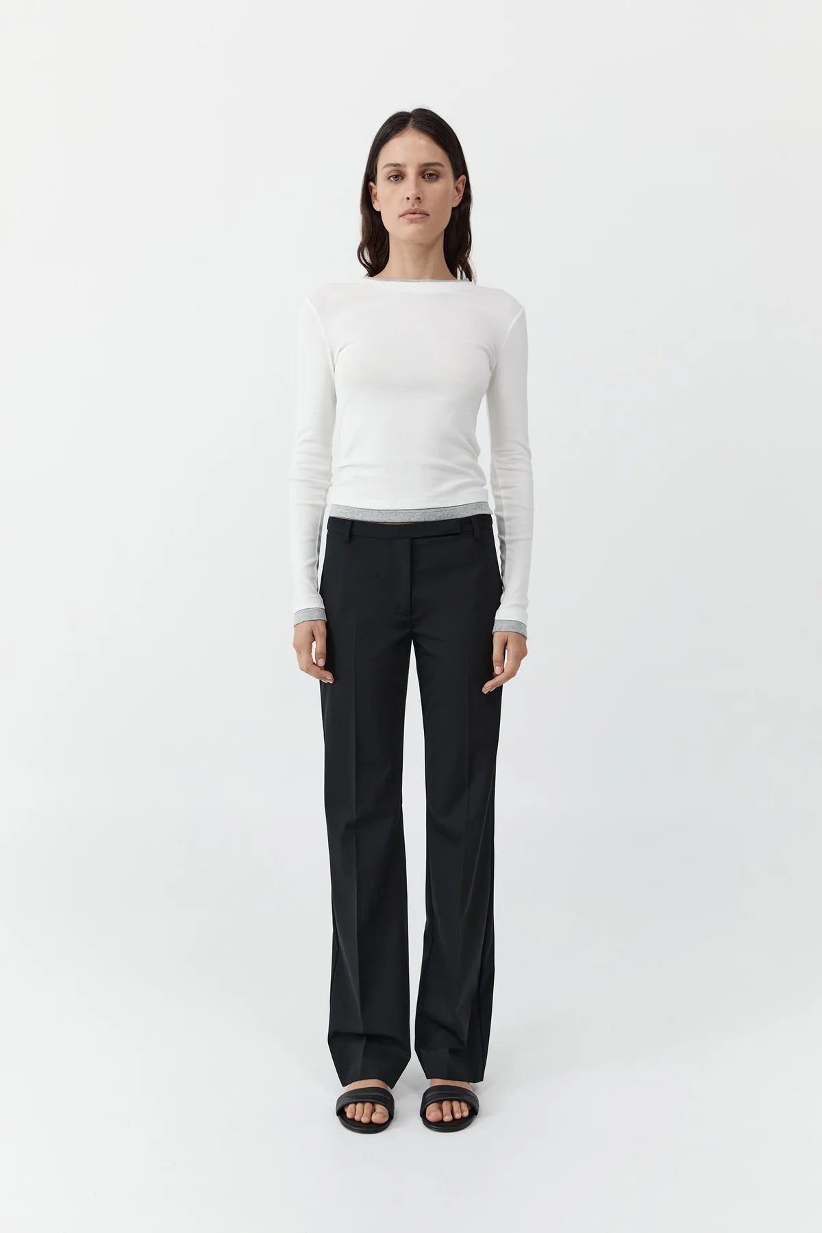 St. Agni Organic Cotton Layered Long Sleeve Top