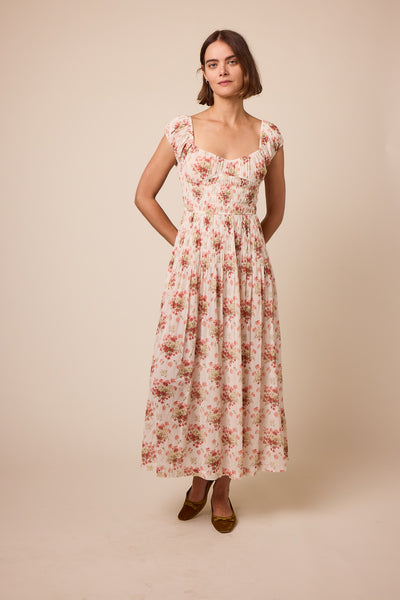 doen floral midi dress Doen Quinette Dress