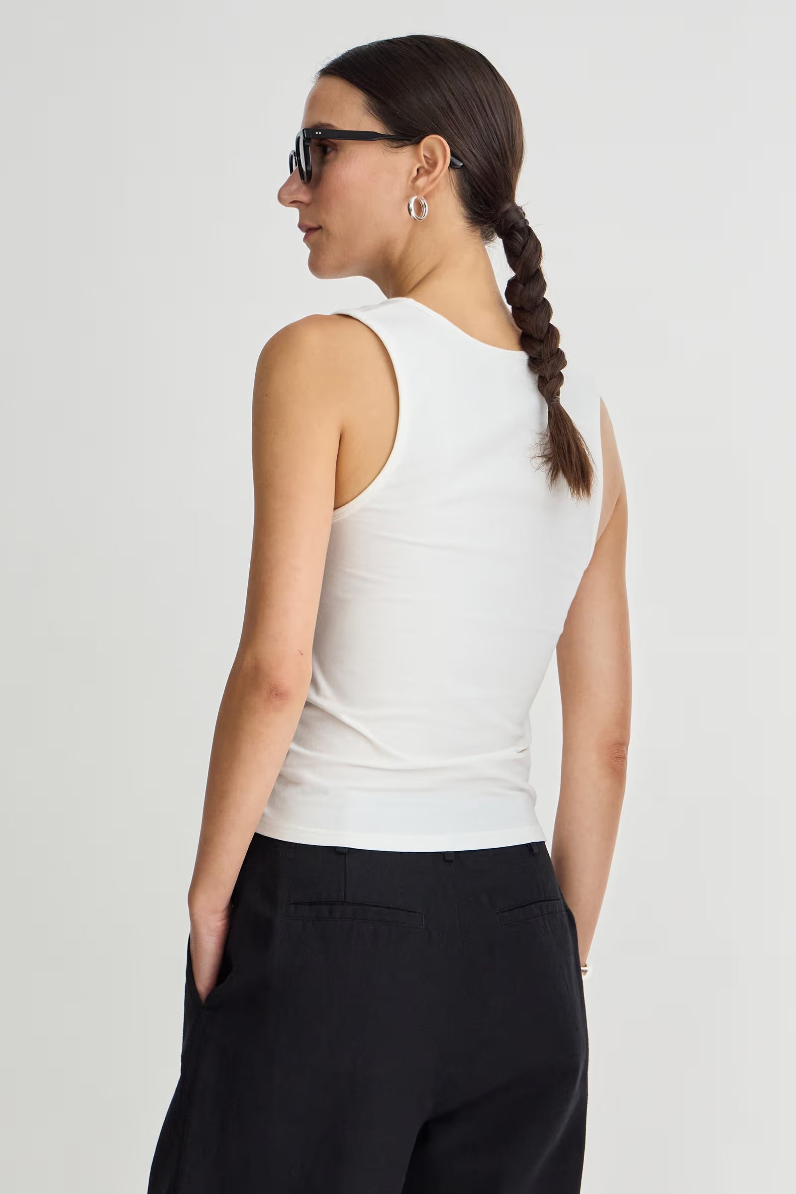 APiece Apart Uri Low Cut Tank - Cream