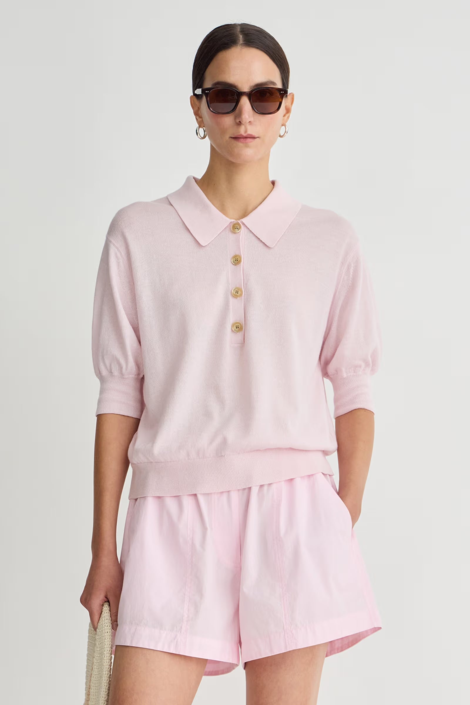 APiece Apart Oda Polo - Rosewater