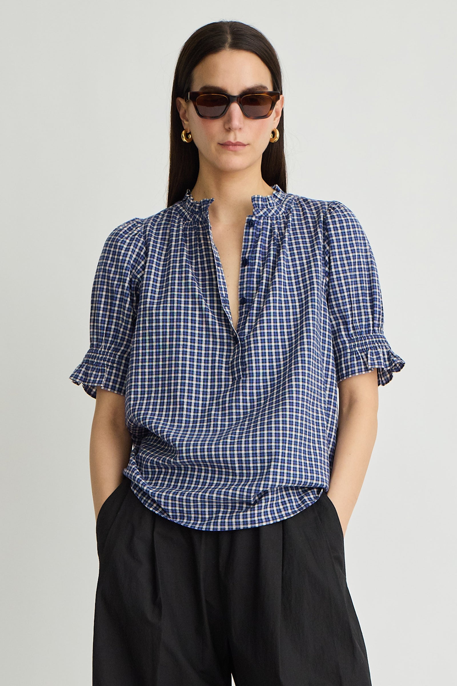 NAVY DESAI PLAID