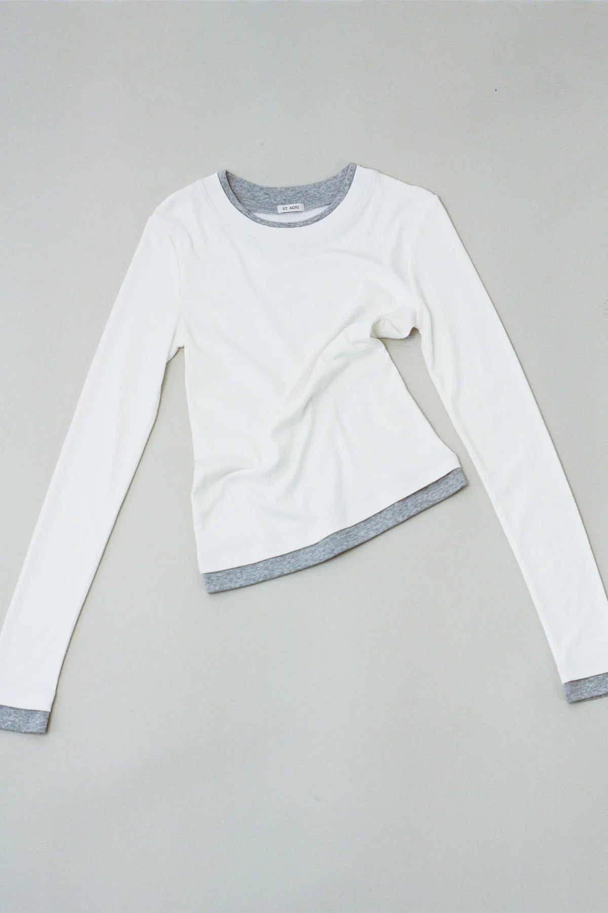 St. Agni Organic Cotton Layered Long Sleeve Top