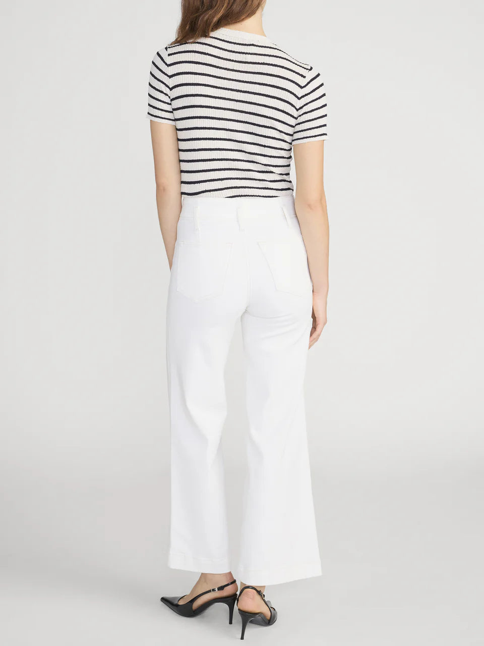 Frame The Seamed Wide Trouser Crop - Au Natural