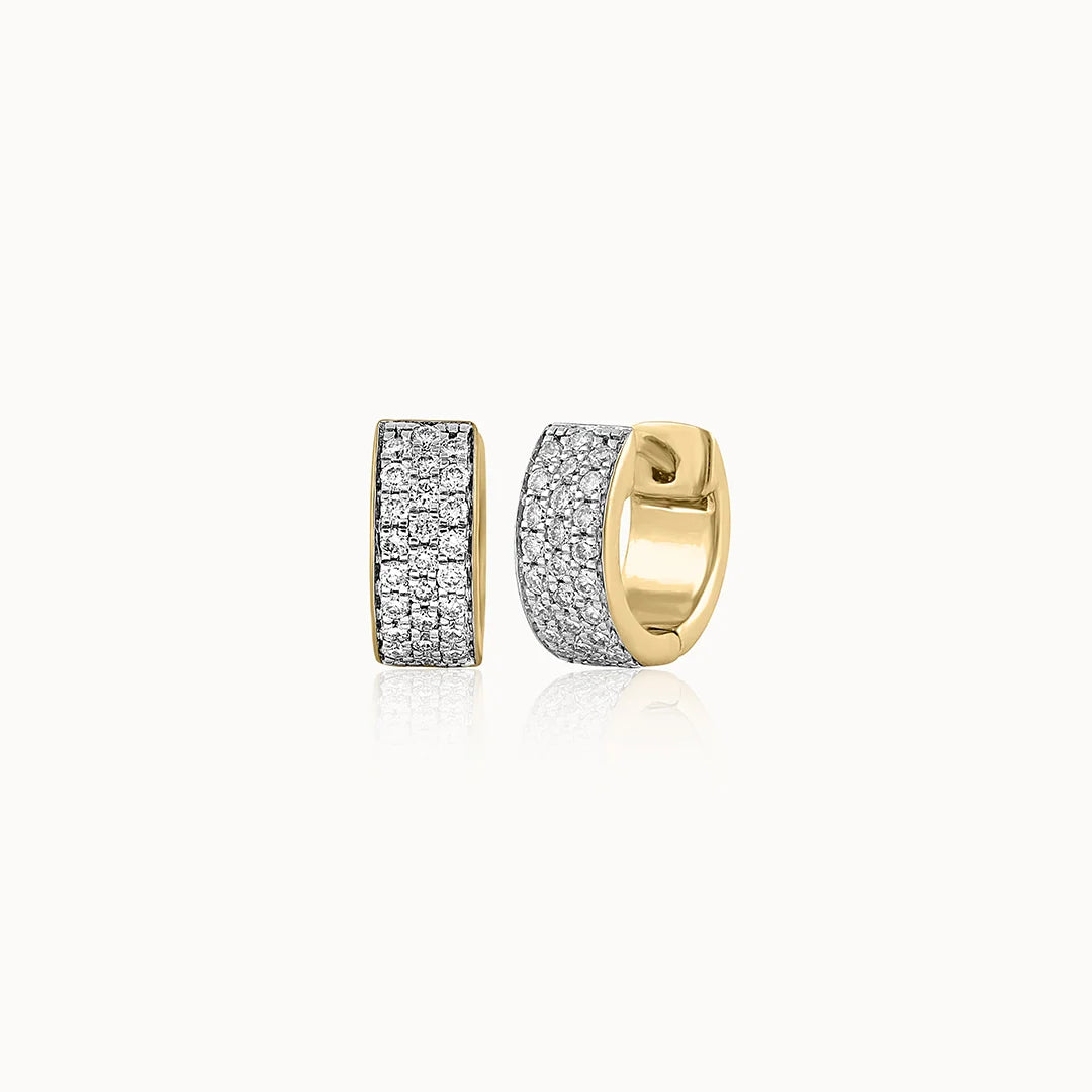 HYOU Bold Mini Diamond Hoops