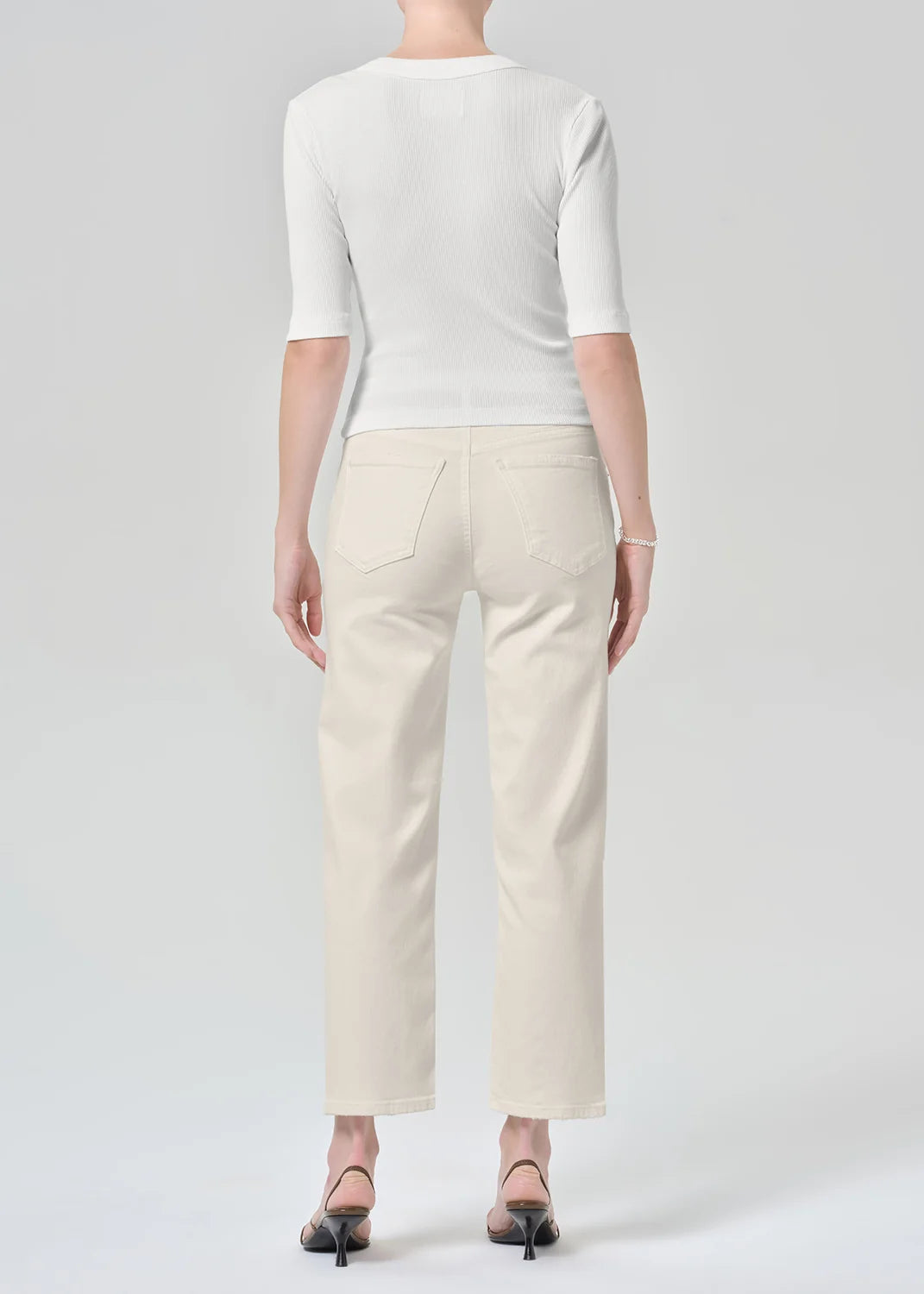 Citizens of Humanity Palma Straight Clean Hem Jean - Almond