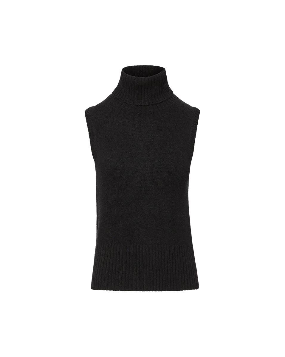 Veronica Beard Mazzy Cashmere Shell - Black