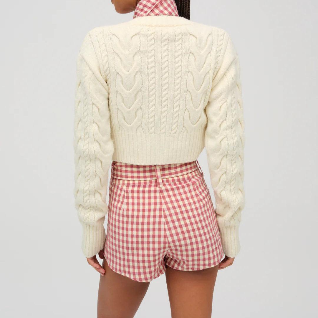 For Love & Lemons Camille Cable Knit Cardigan