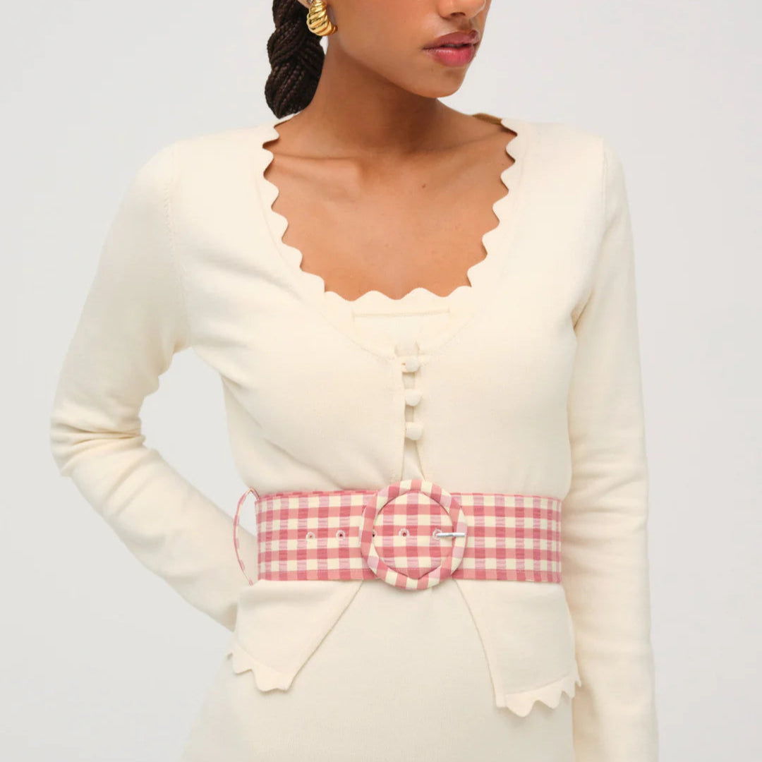 For Love & Lemons Georgia Gingham Belt