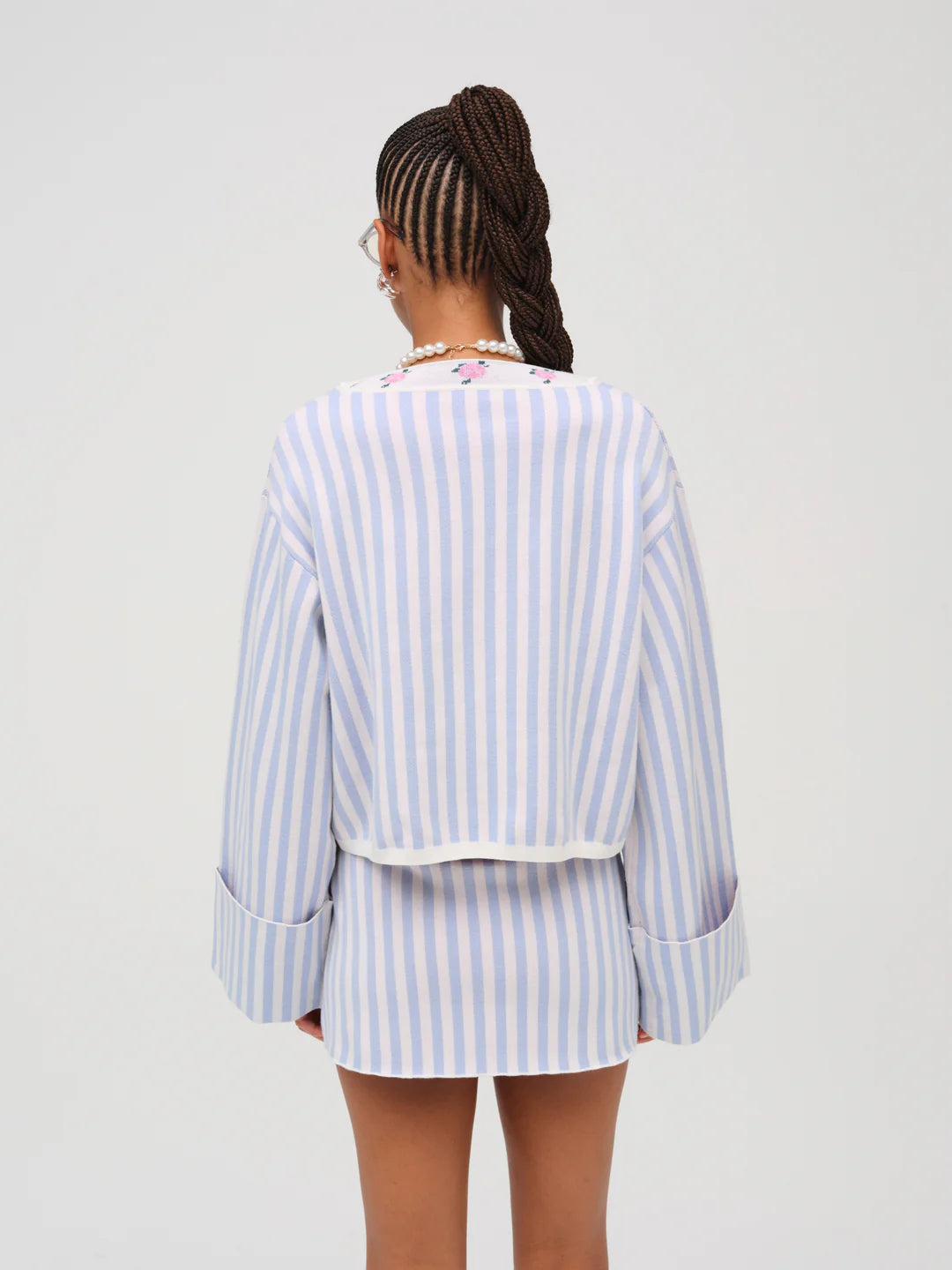 For Love & Lemons Edie Jacquard Knit Sweater