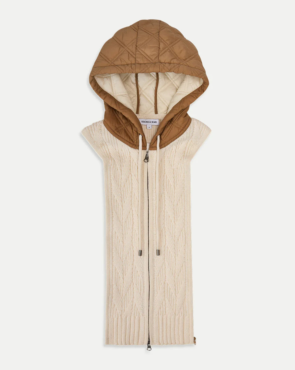 Veronica Beard Orine Quilted Hoodie Dickey