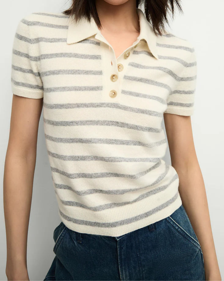 Veronica Beard Brandt Cashmere Polo