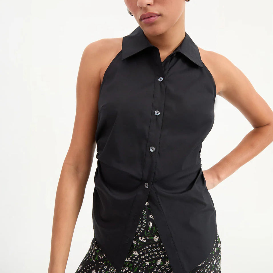 Veronica Beard Regina Sleeveless Button-Down Shirt