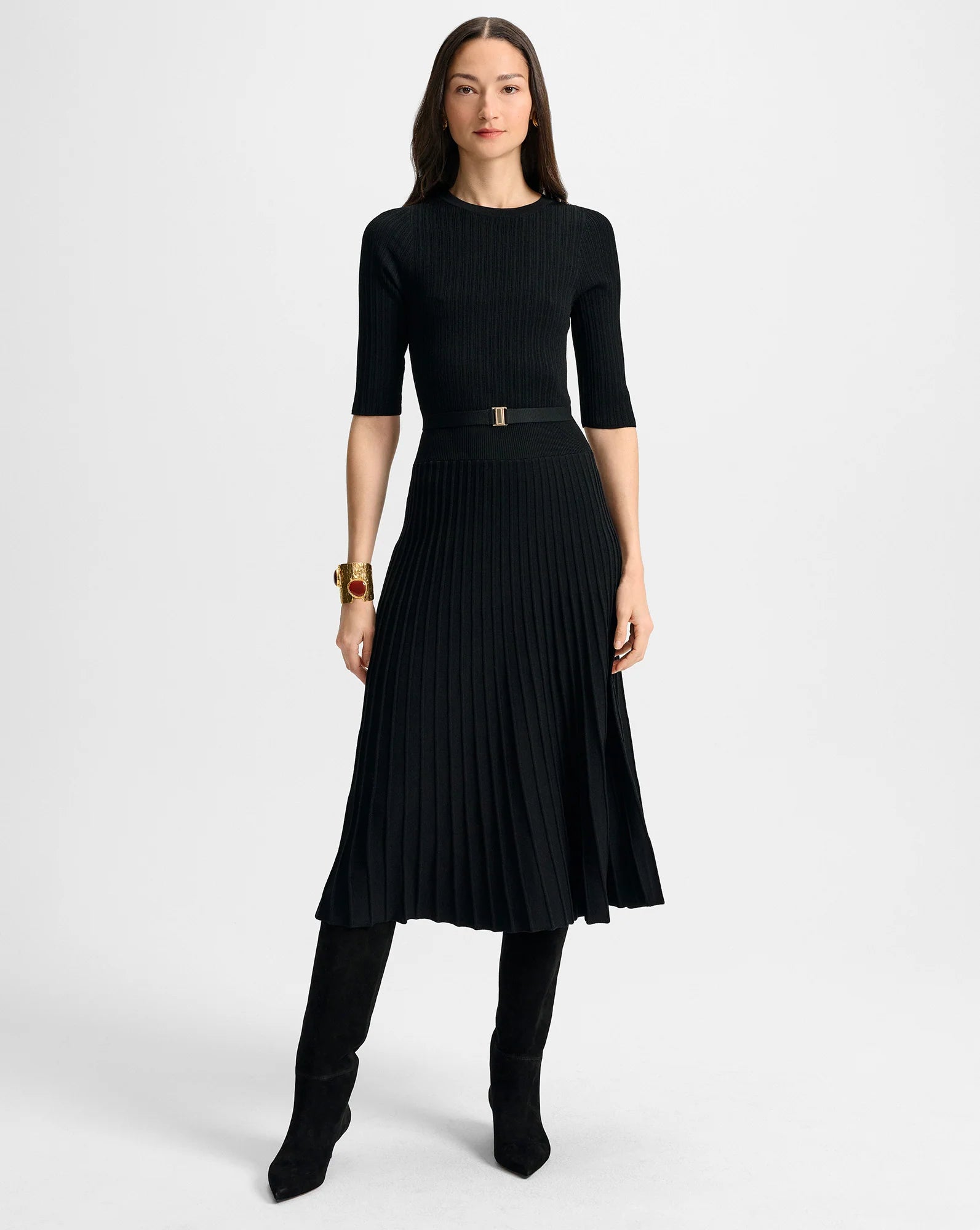 Veronica Beard Elthea Belted Midi Dress