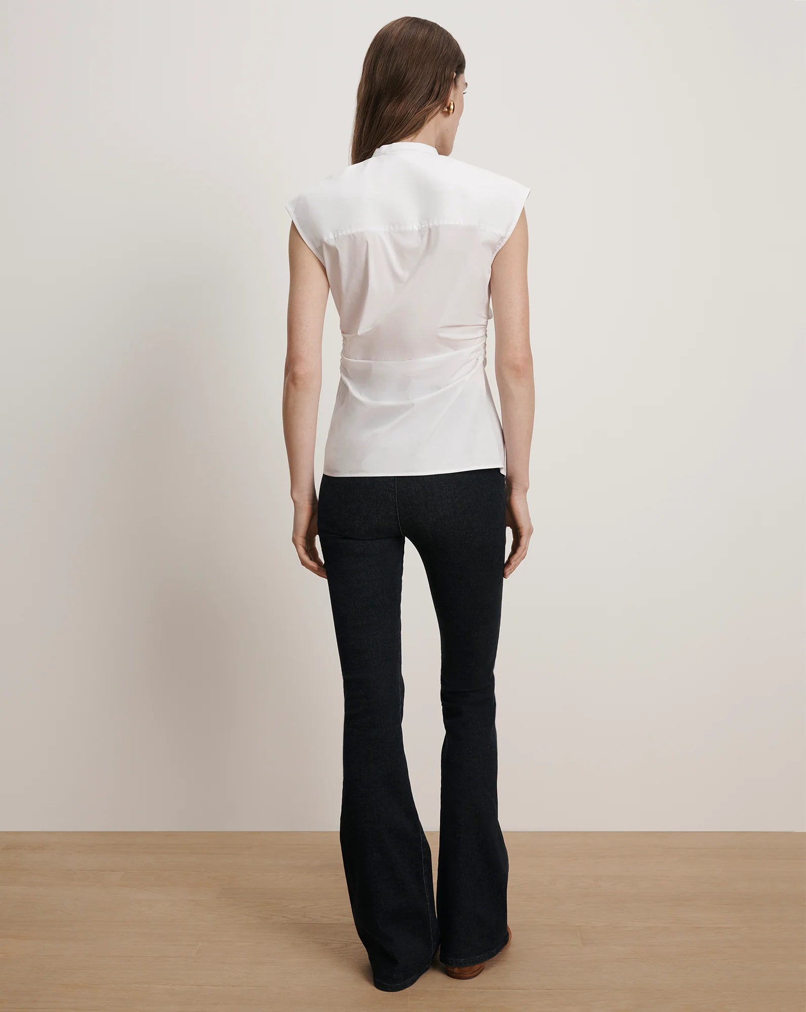 Veronica Beard Joon Tie-Neck Button-Down Blouse