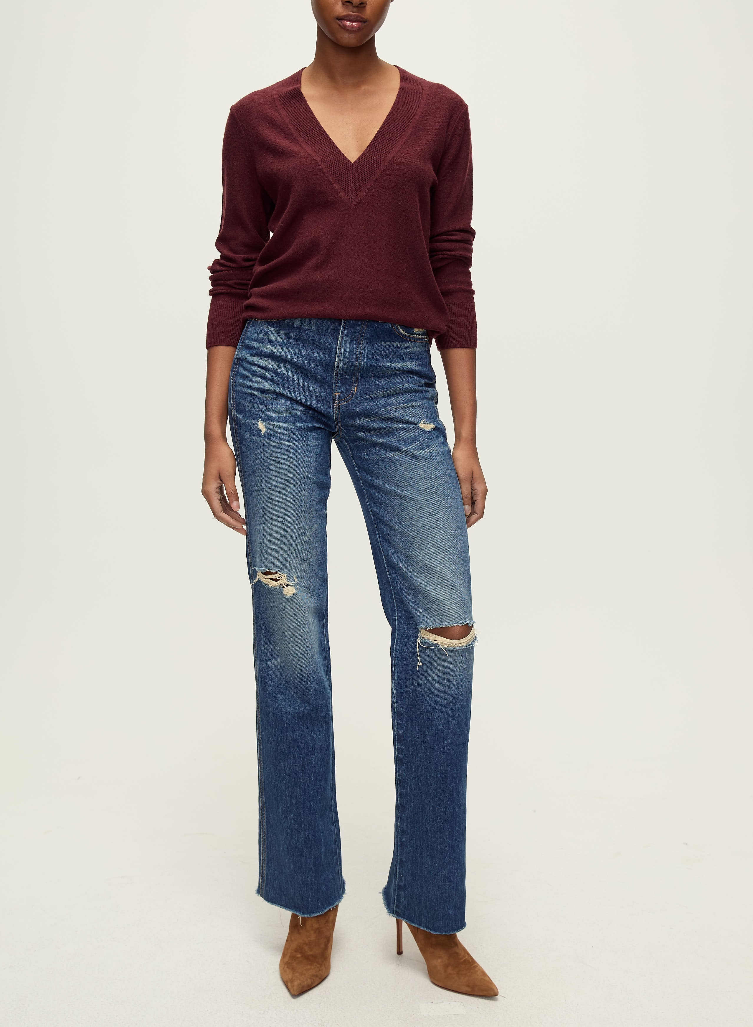 COLETA V-NECK CASHMERE SWEATER