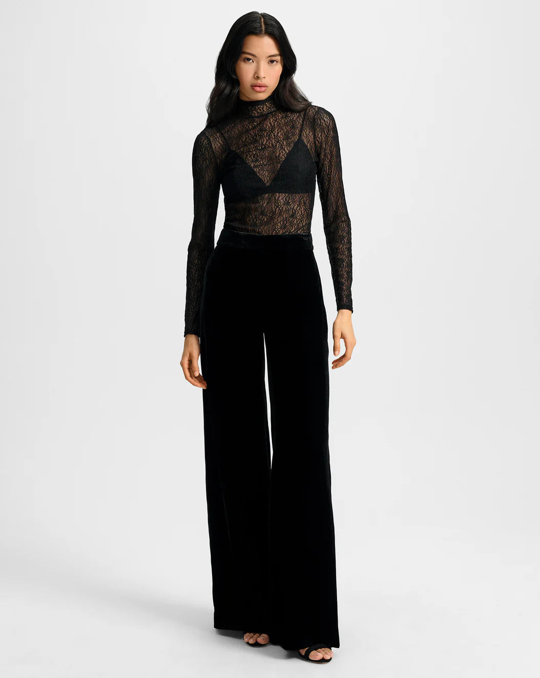 Veronica Beard Alex Velvet Wide-Leg Pant