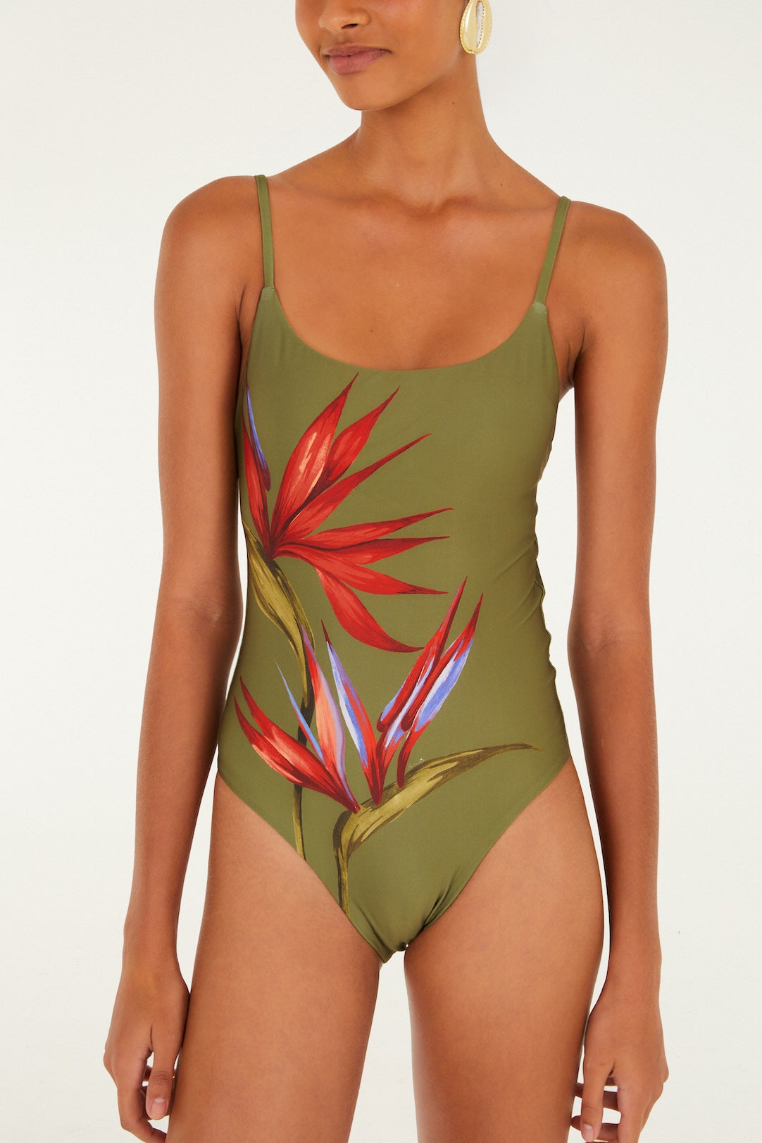 STRILITZIA DARK GREEN ONE PIECE