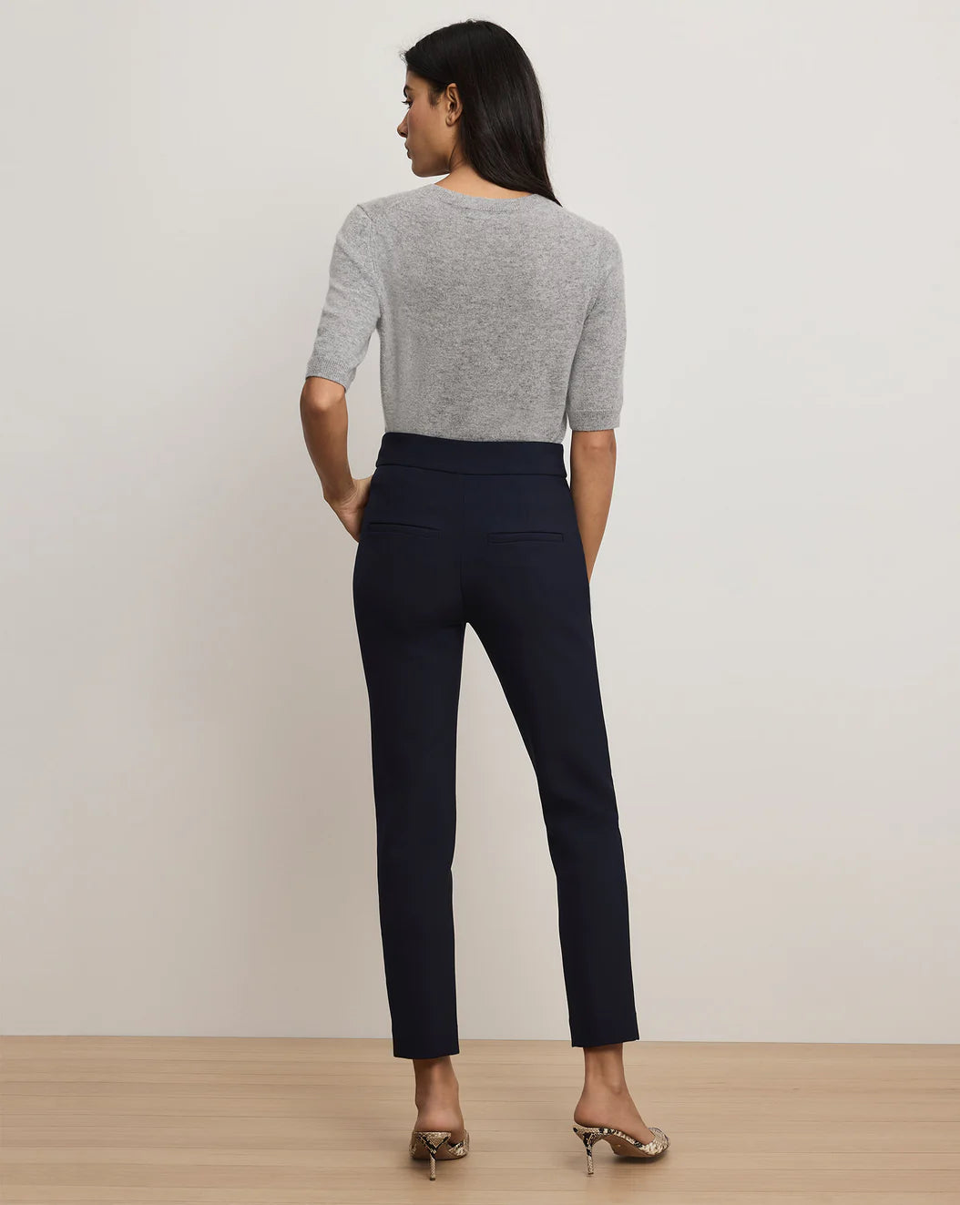 Veronica Beard Renzo Clean Waistband Pant