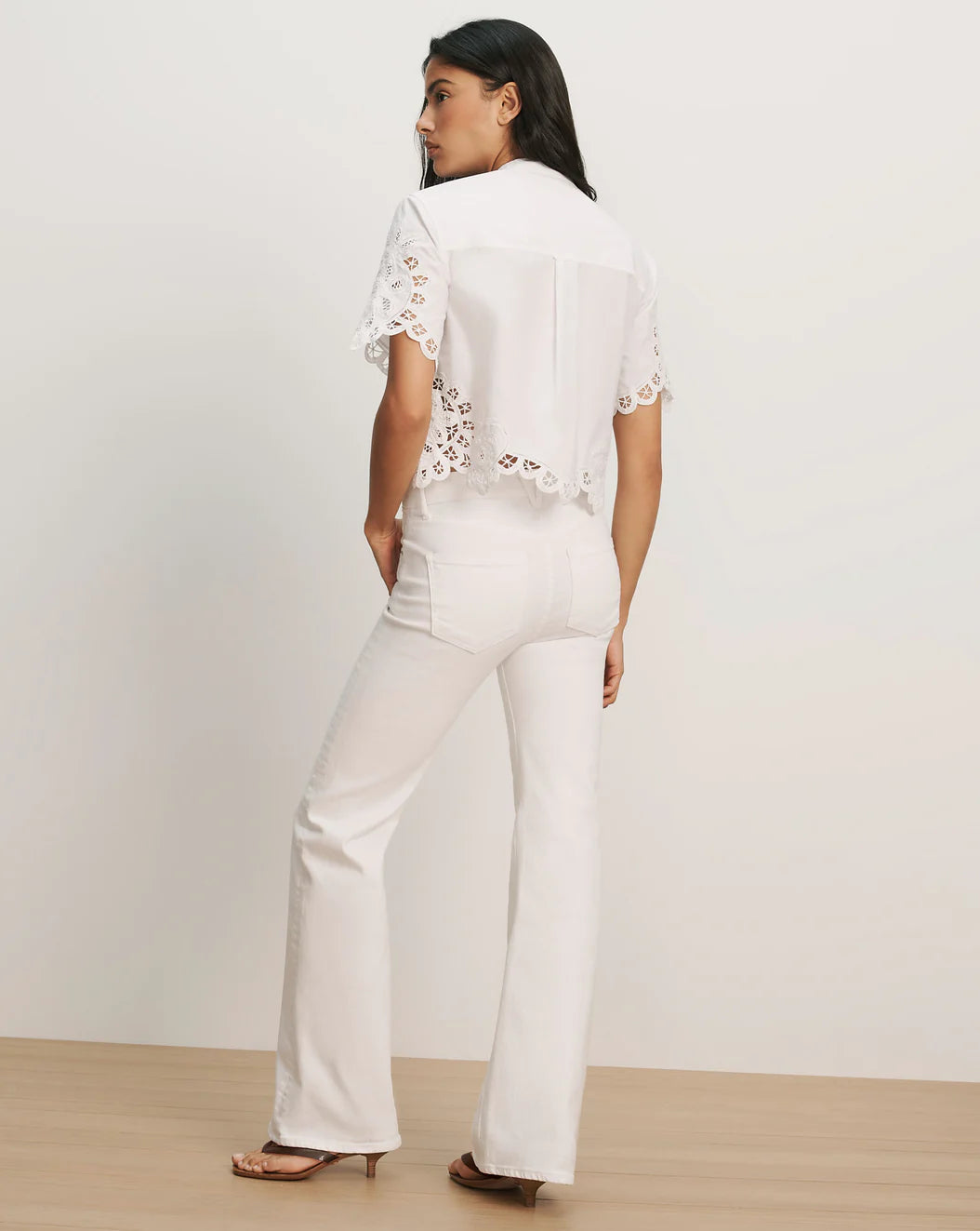 Veronica Beard Aleck Lace Button-Down Shirt
