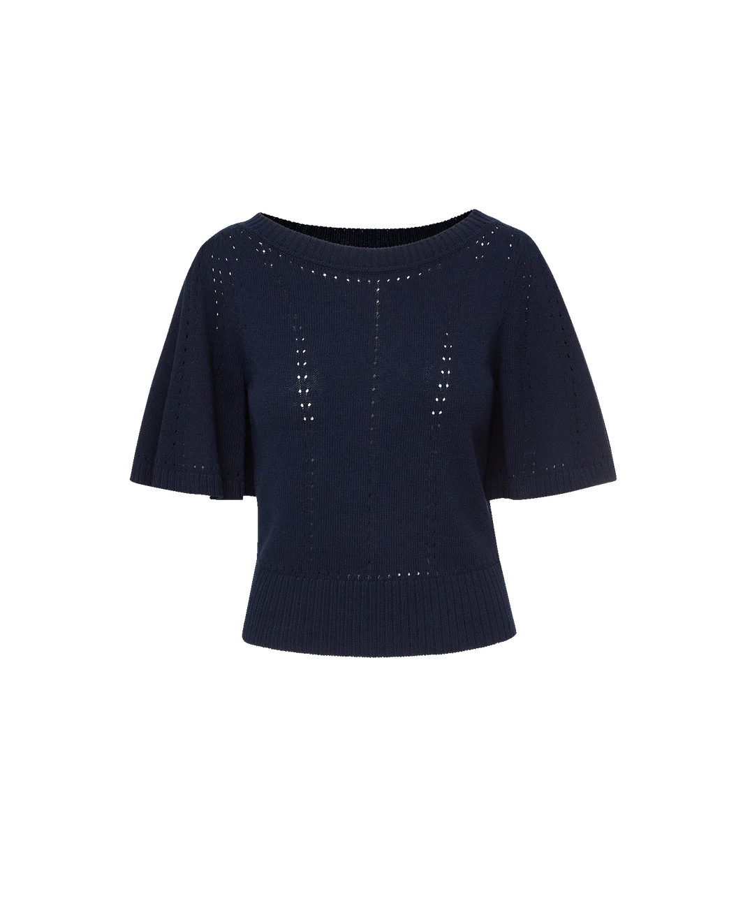 Veronica Beard Rhennan Pointelle Knit Top