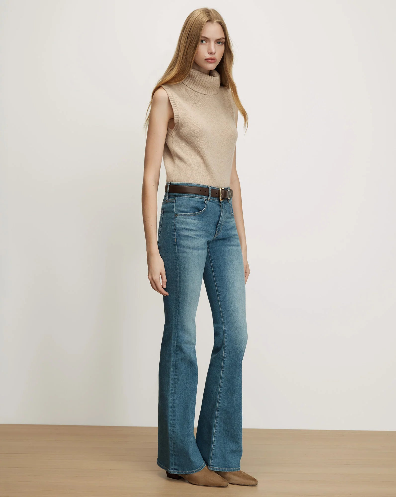 Veronica Beard Mazzy Cashmere Shell - Oatmeal