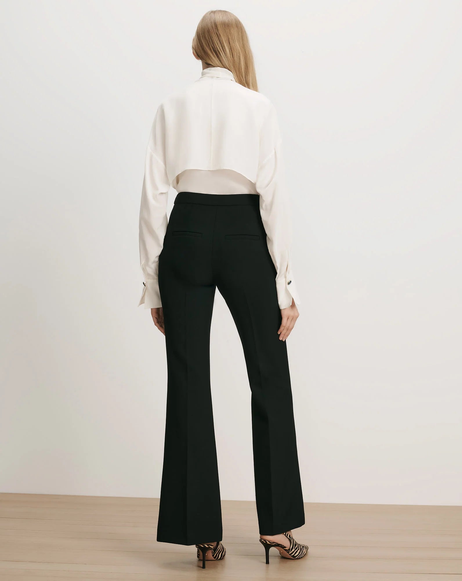 Veronica Beard Darlis Scarf-Neck Blouse