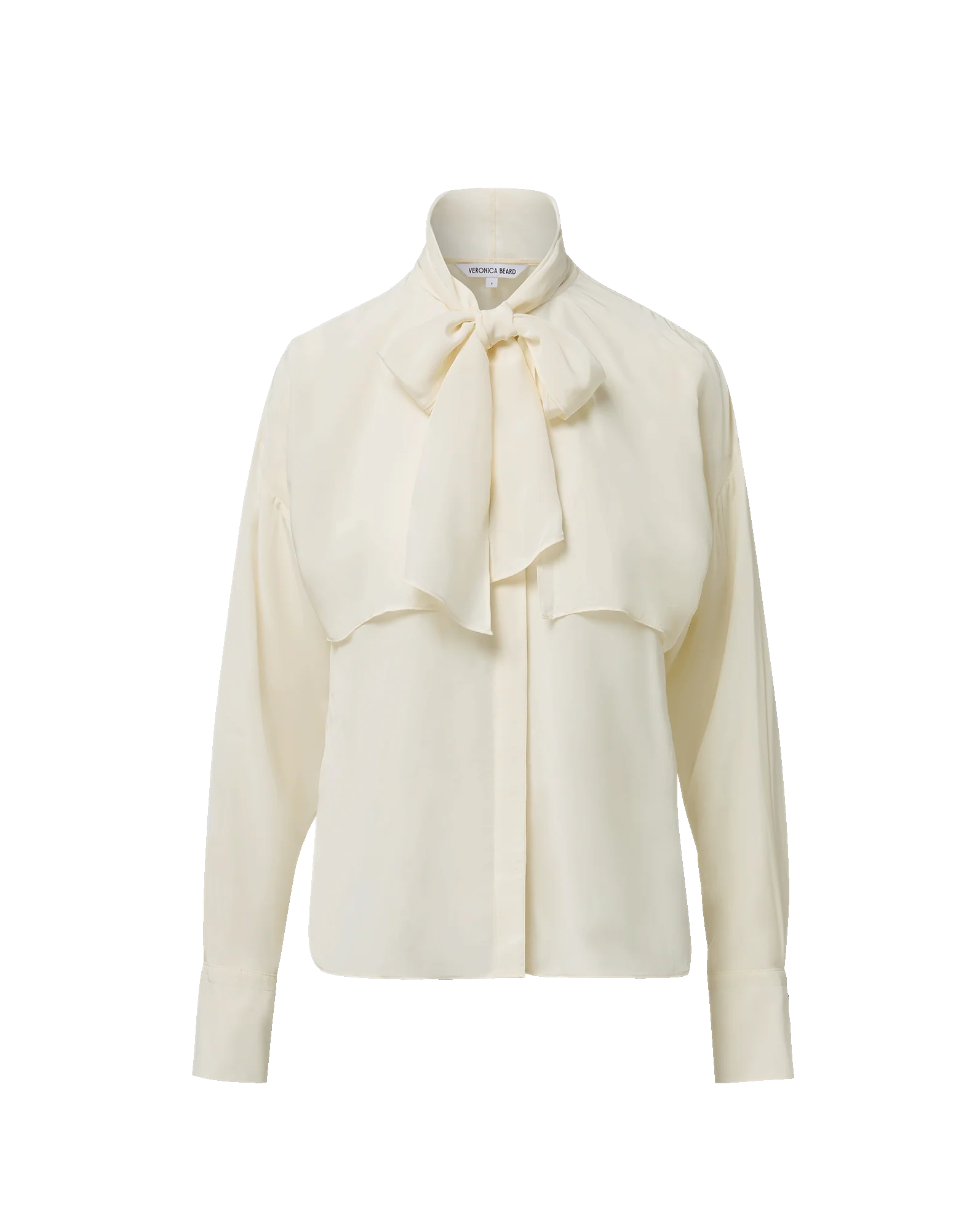 Veronica Beard Darlis Scarf-Neck Blouse