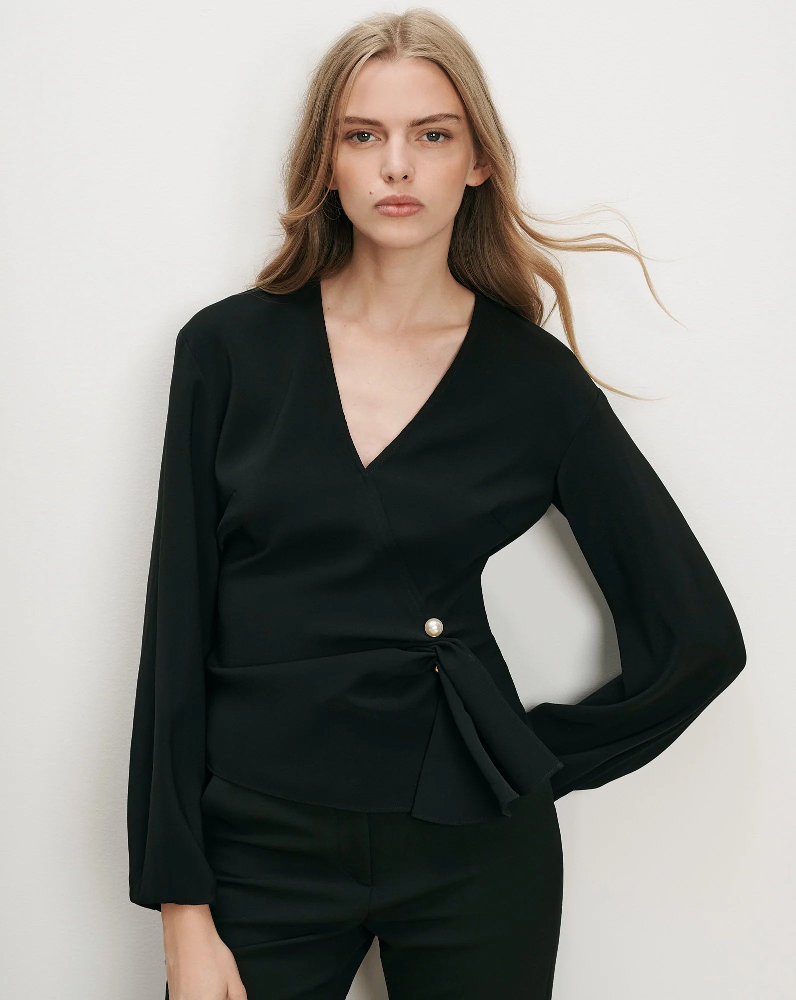 Veronica Drew Brooch Blouse